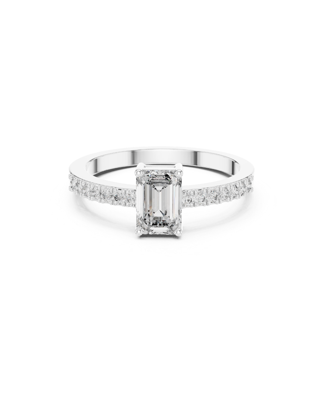 Emerald Shape Lab Grown Diamond Ring