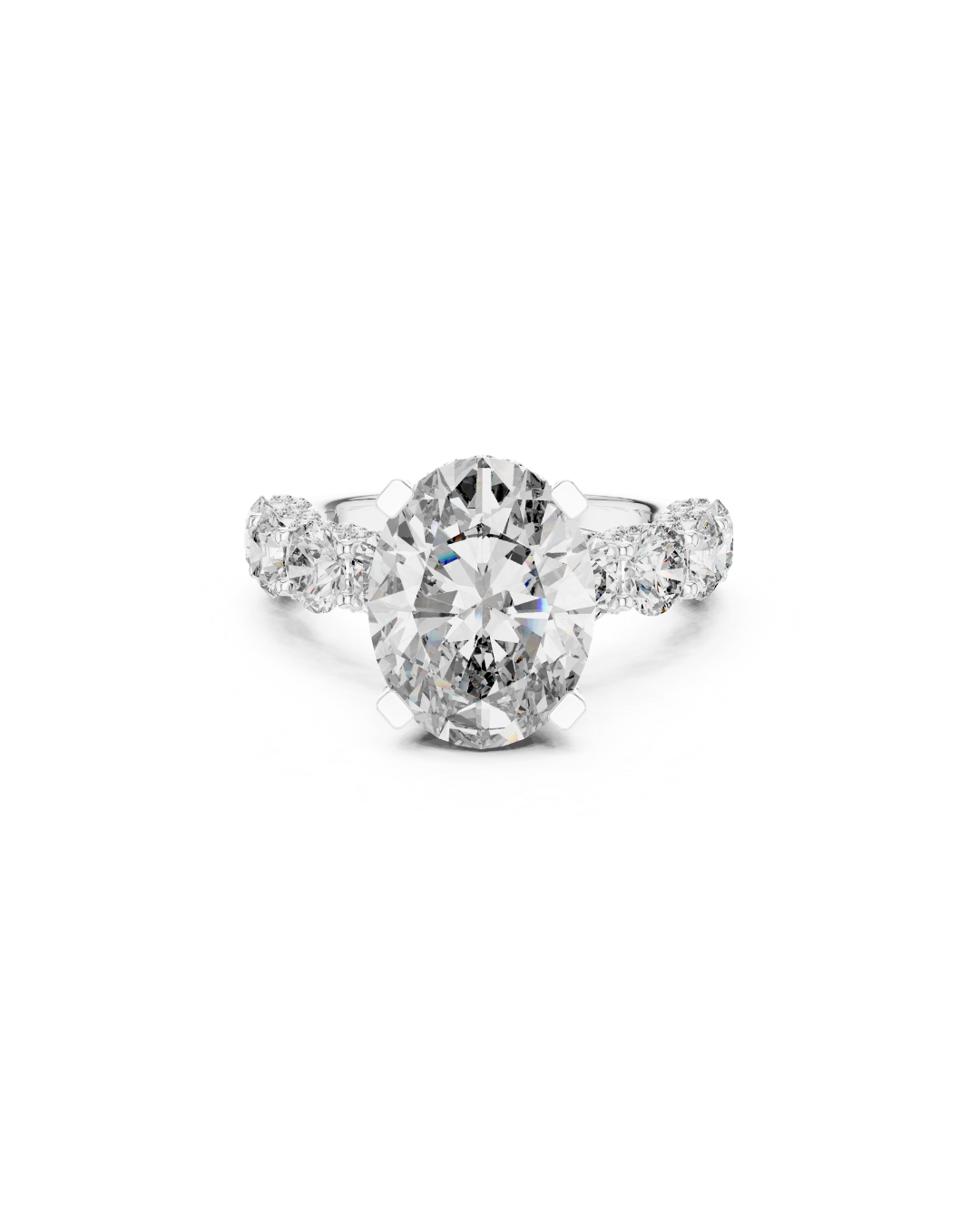 Oval Shape 5.00 CT.Diamond Ring
