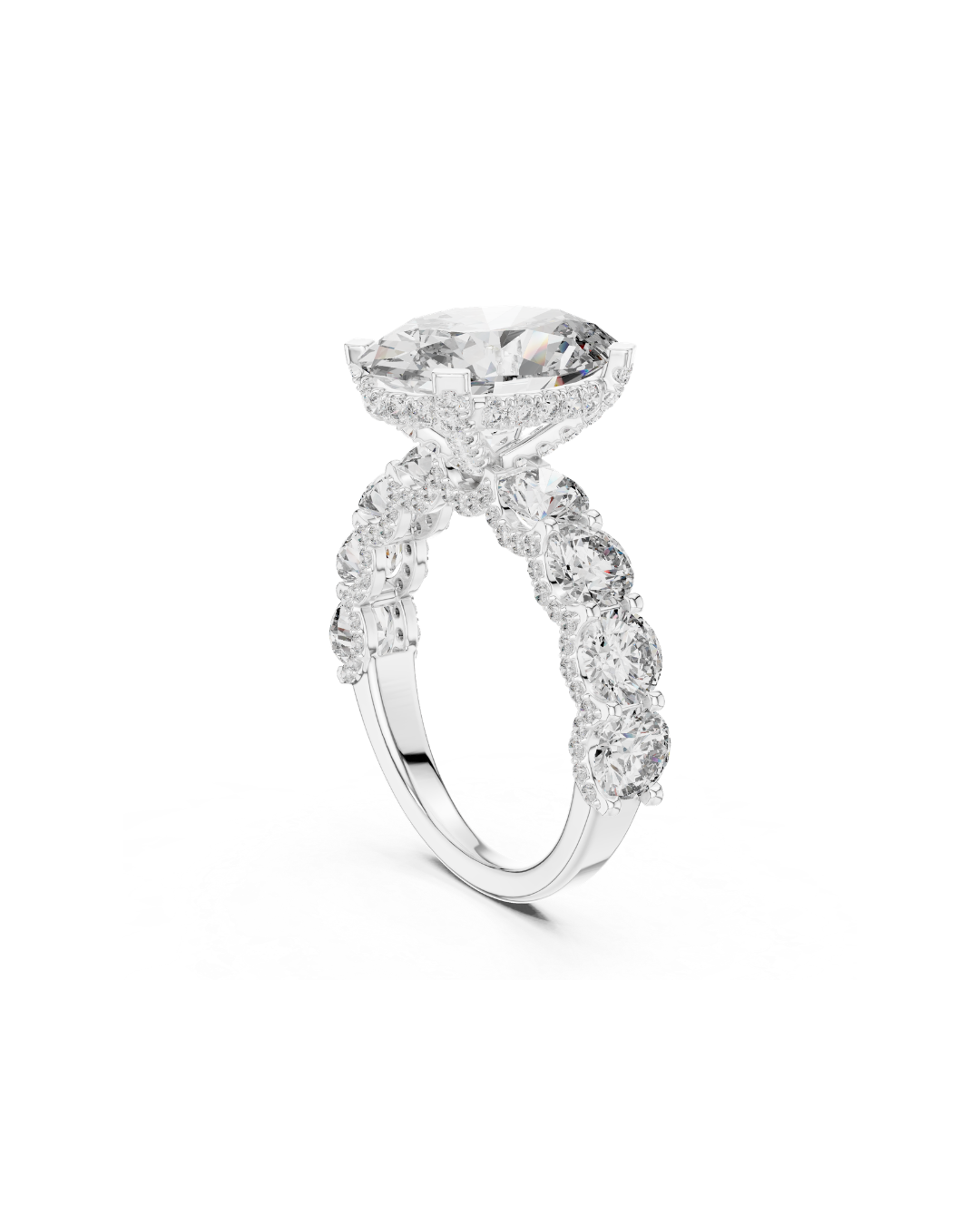 Oval Shape 5.00 CT.Diamond Ring