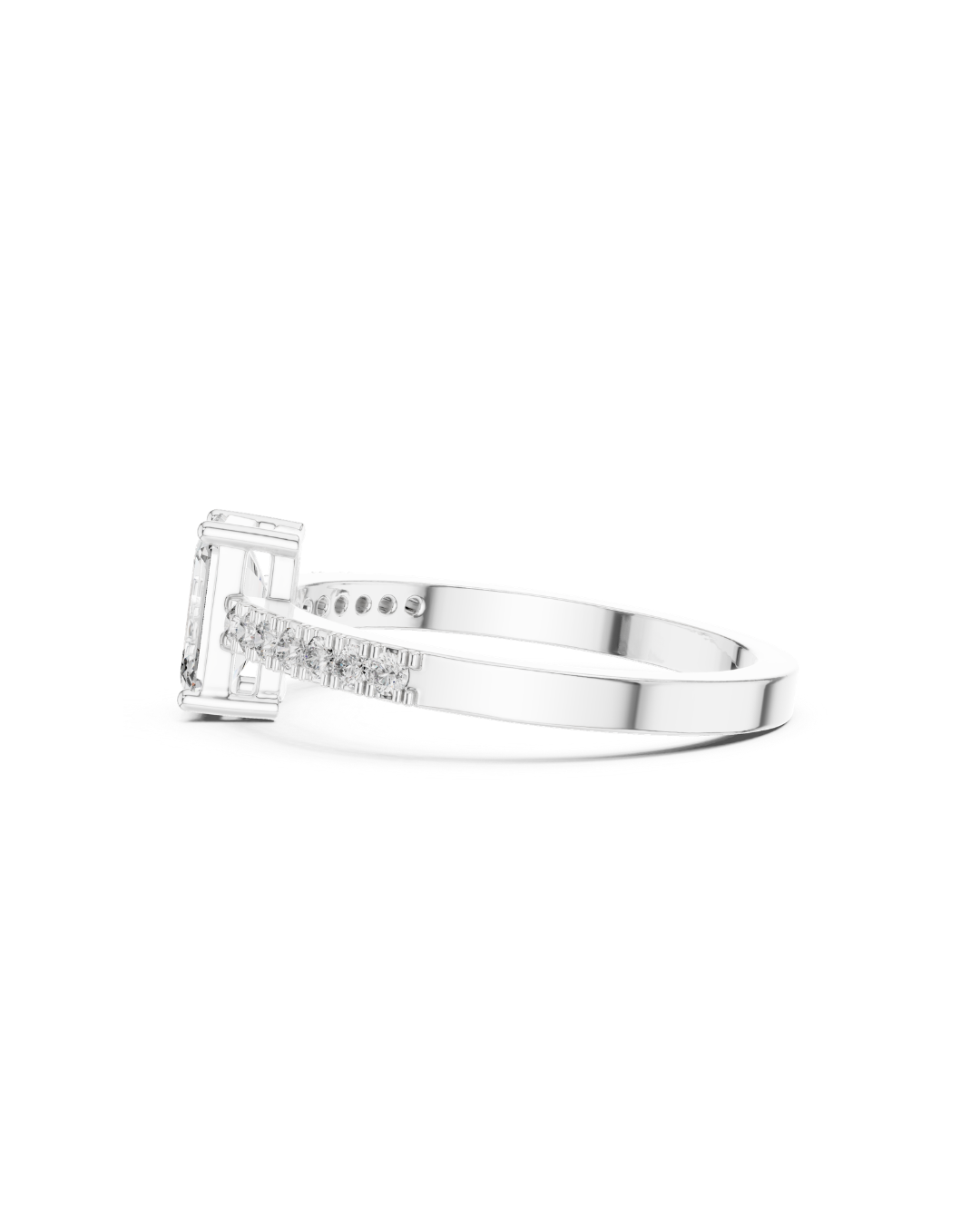 Emerald Shape Lab Grown Diamond Ring