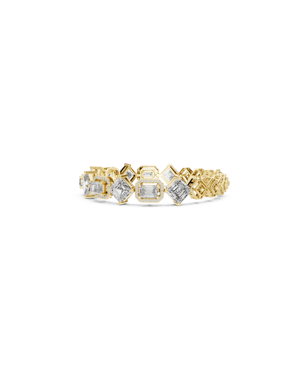 Emerald-Aser Mix Lab grown Diamond Bracelet
