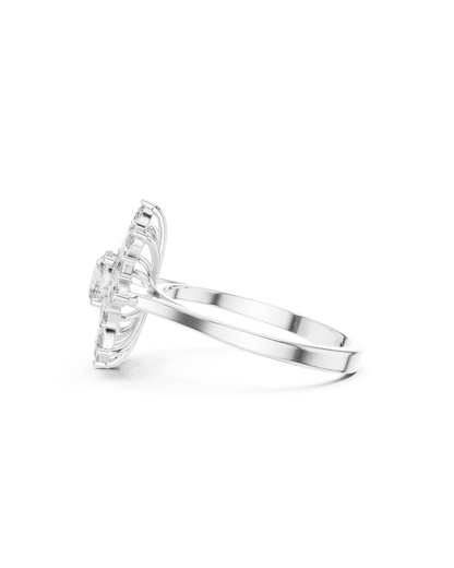 Flower Shape Lab Grown Diamond Ring