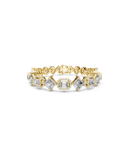 Emerald-Aser Mix Lab grown Diamond Bracelet