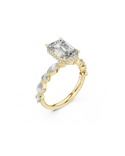 Emerald Shape 3.00 CT.Diamond Ring
