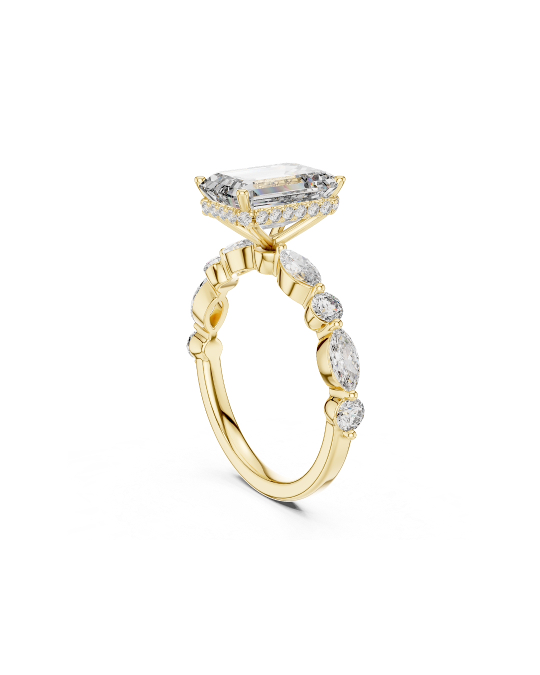 Emerald Shape 3.00 CT.Diamond Ring