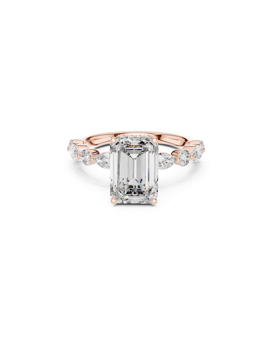 Emerald Shape 3.00 CT.Diamond Ring