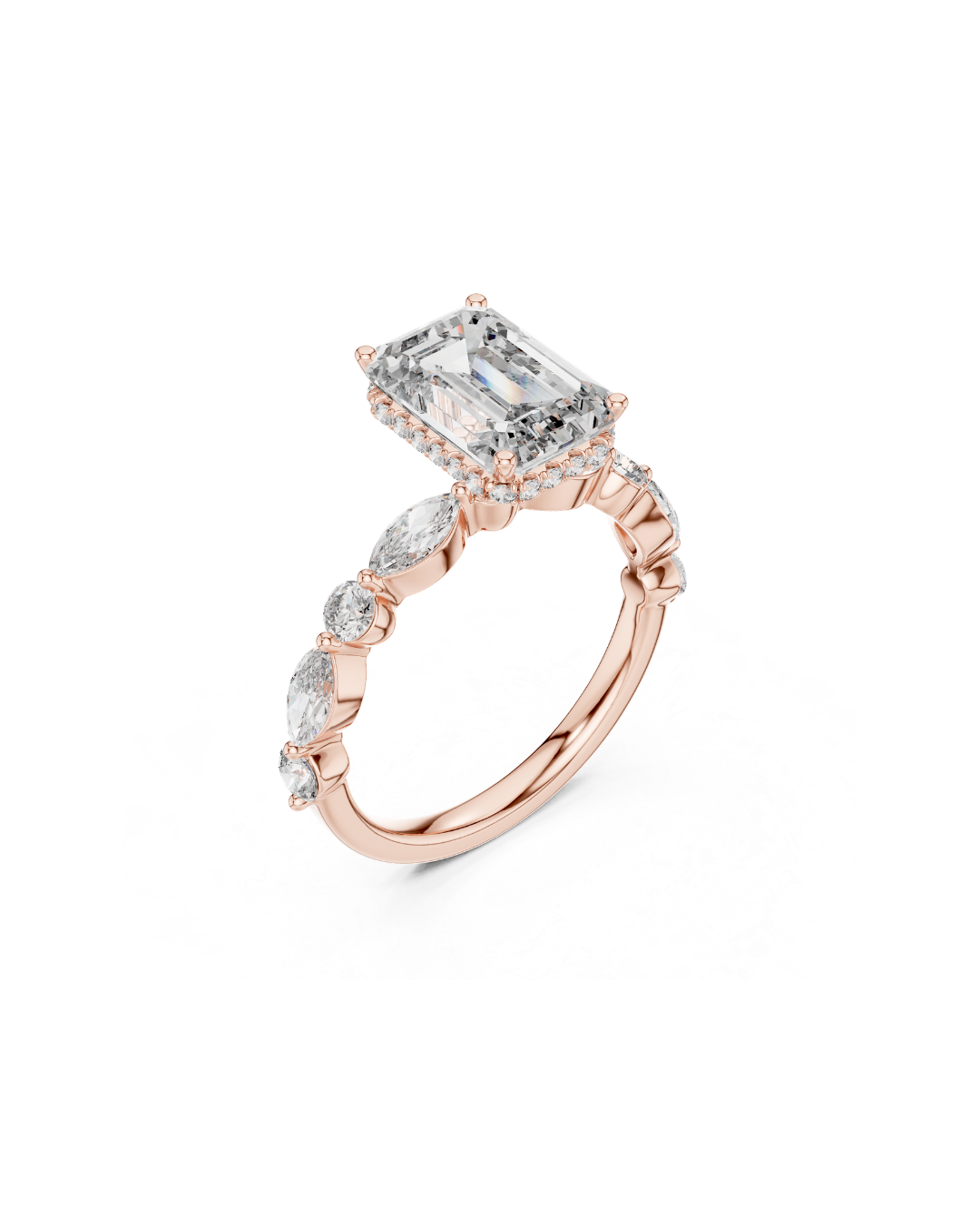 Emerald Shape 3.00 CT.Diamond Ring