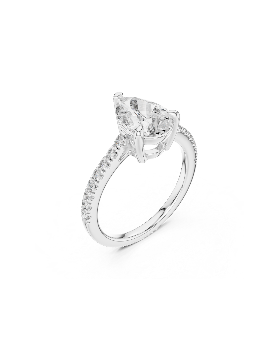 Pear Shape Lab Grown Diamond Ring