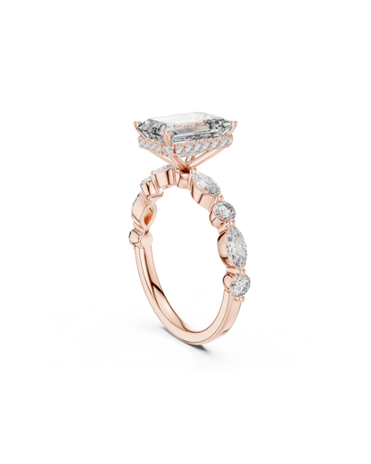 Emerald Shape 3.00 CT.Diamond Ring