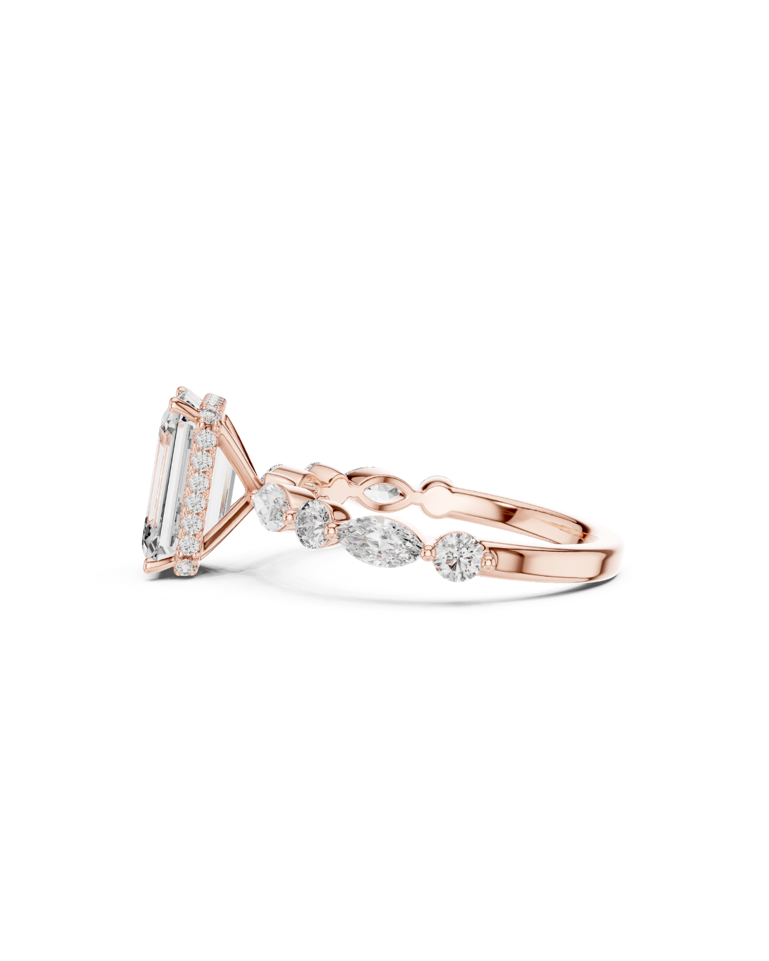 Emerald Shape 3.00 CT.Diamond Ring