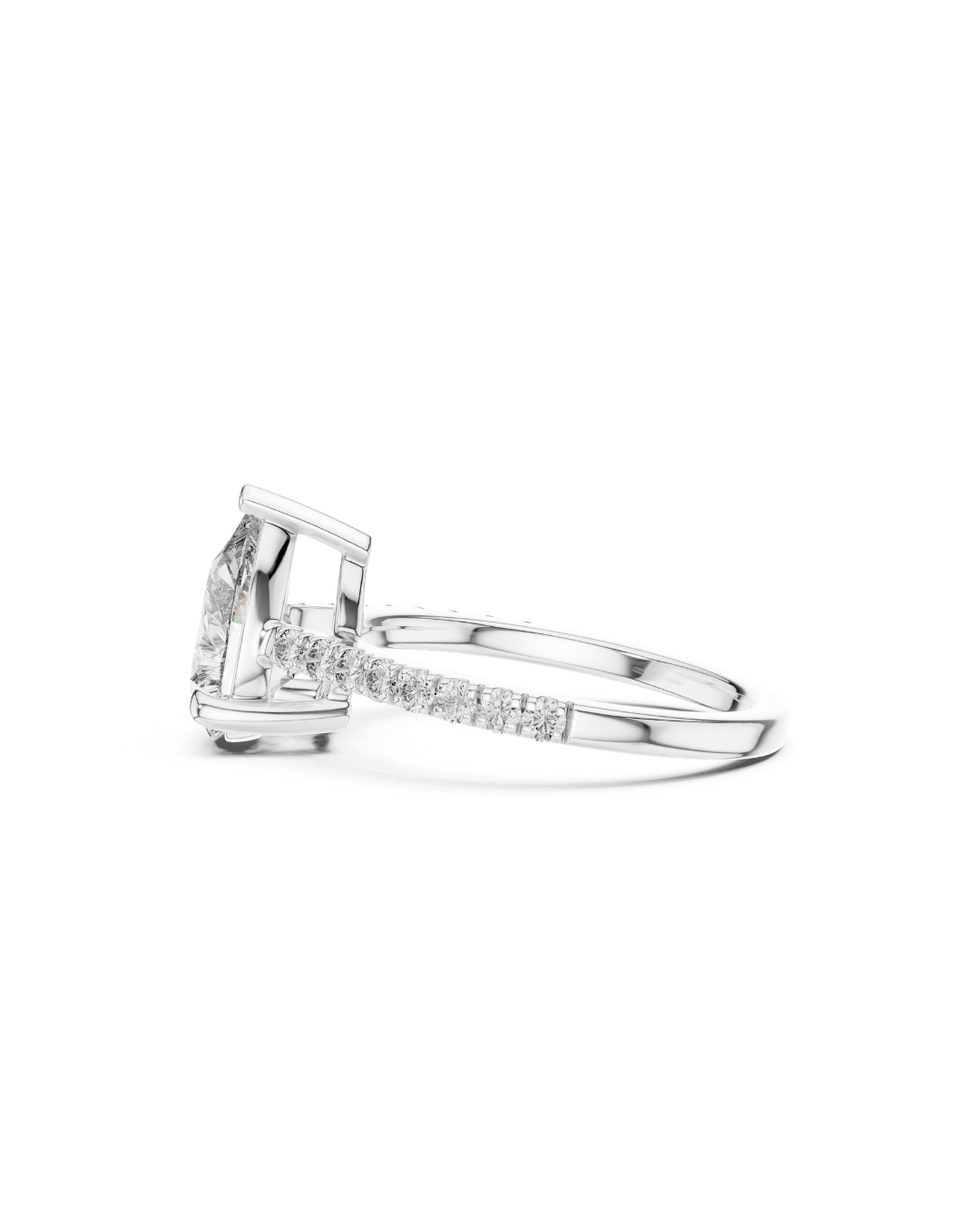 Pear Shape Lab Grown Diamond Ring
