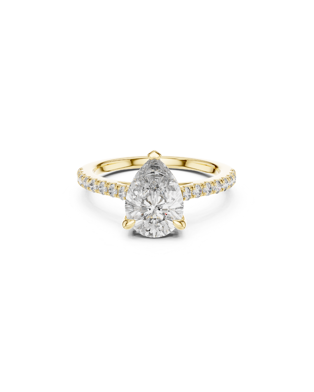 Pear Shape Lab Grown Diamond Ring
