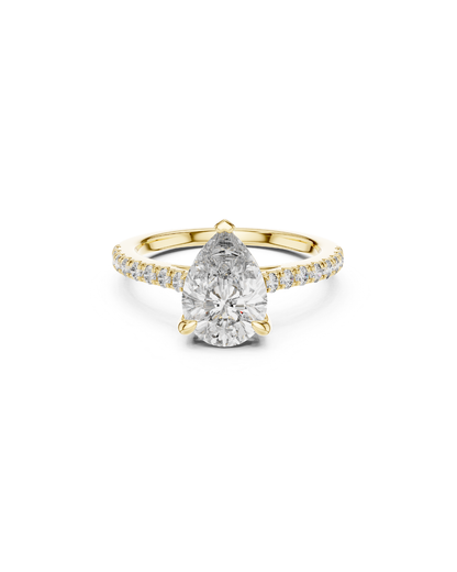 Pear Shape Lab Grown Diamond Ring
