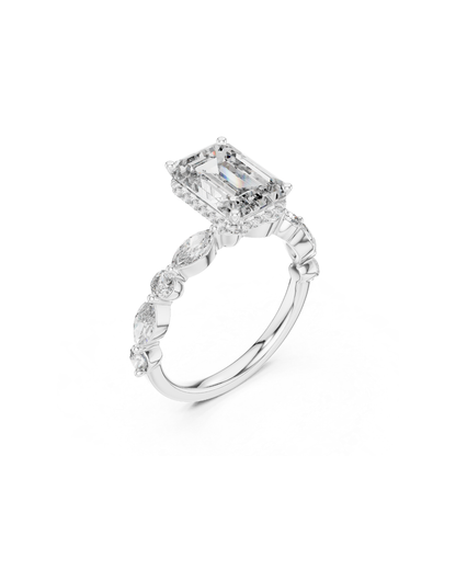 Emerald Shape 3.00 CT.Diamond Ring