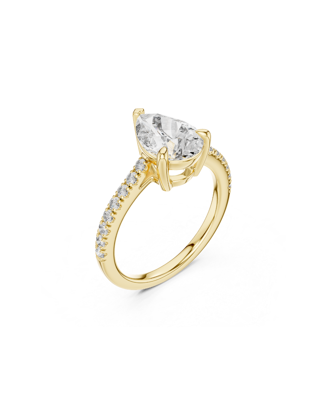 Pear Shape Lab Grown Diamond Ring