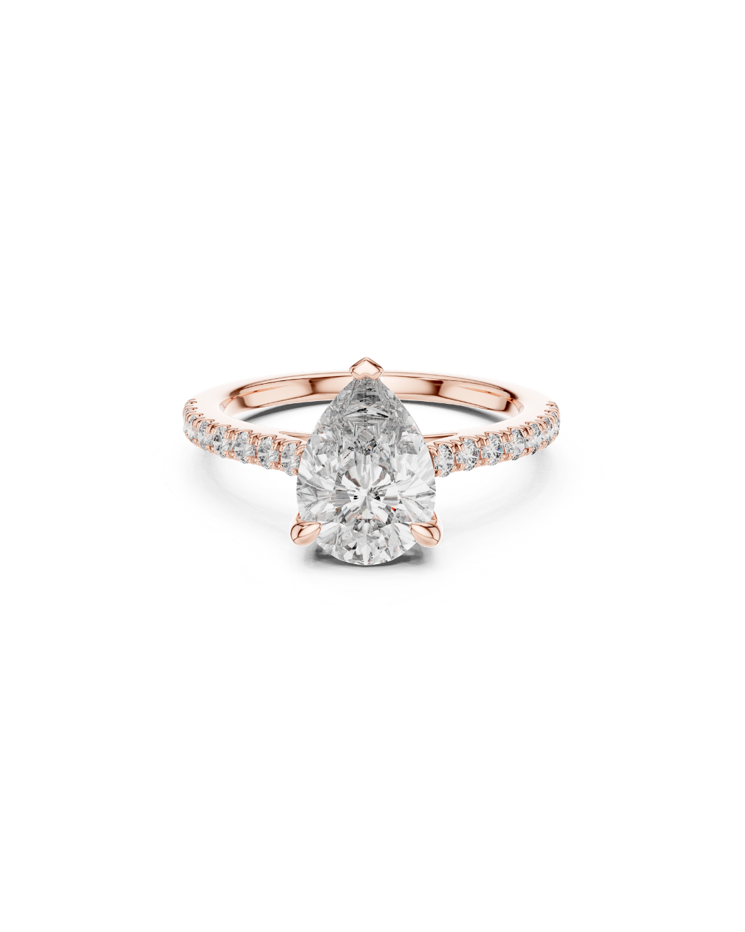 Pear Shape Lab Grown Diamond Ring