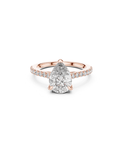 Pear Shape Lab Grown Diamond Ring