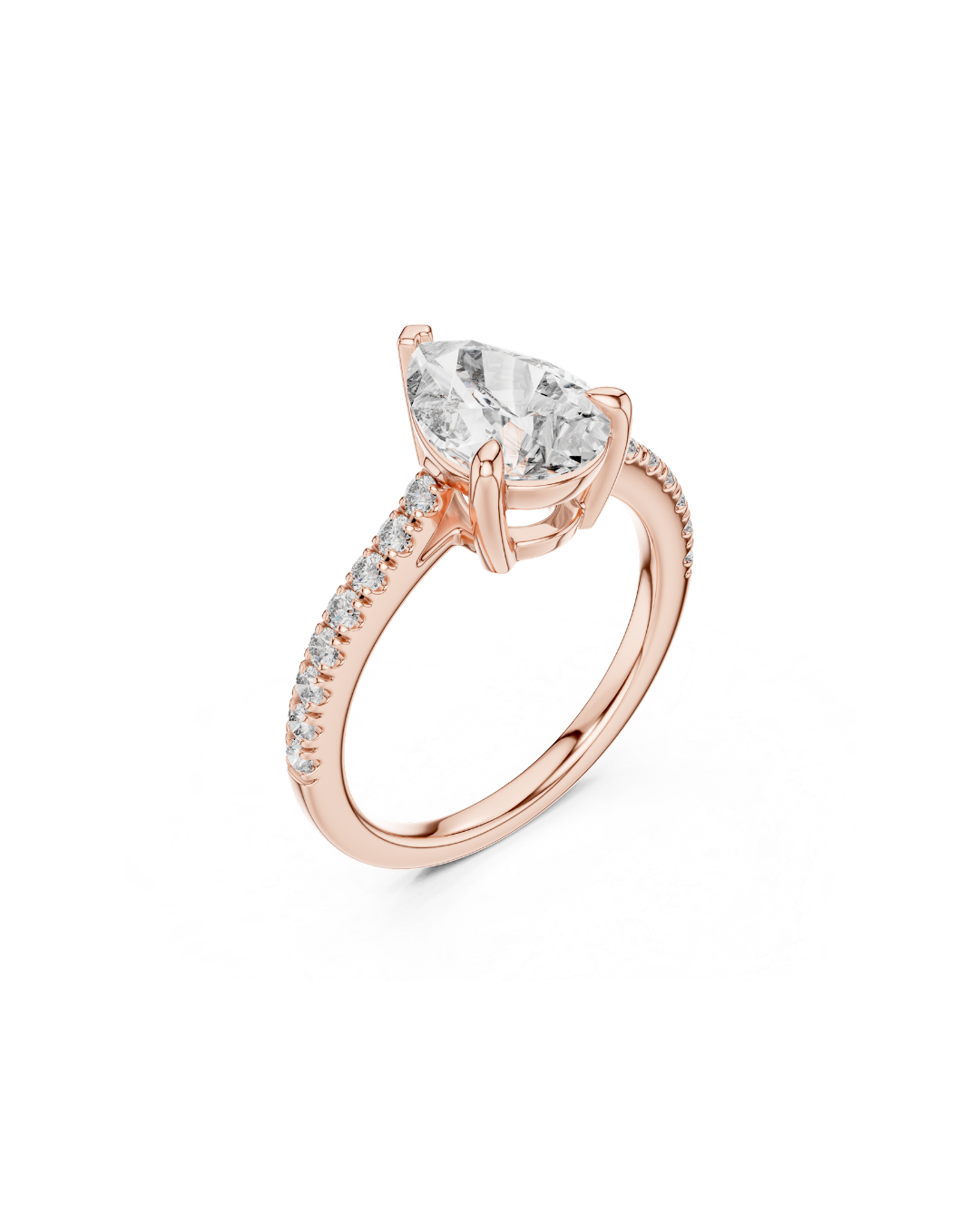 Pear Shape Lab Grown Diamond Ring