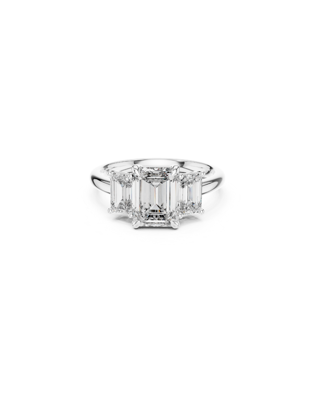 Emerald Shape Lab Grown Diamond Ring