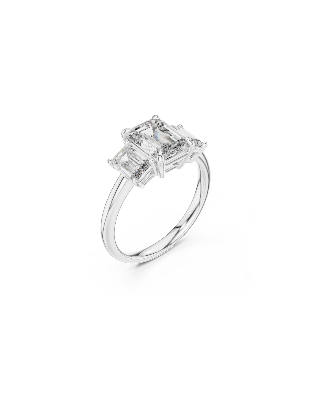 Emerald Shape Lab Grown Diamond Ring