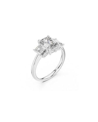Emerald Shape Lab Grown Diamond Ring