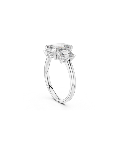 Emerald Shape Lab Grown Diamond Ring