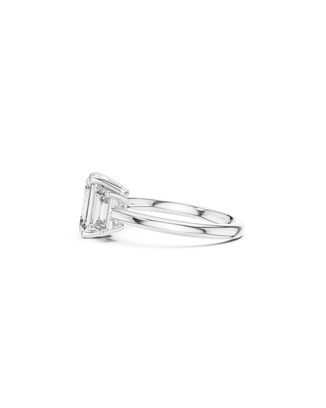 Emerald Shape Lab Grown Diamond Ring