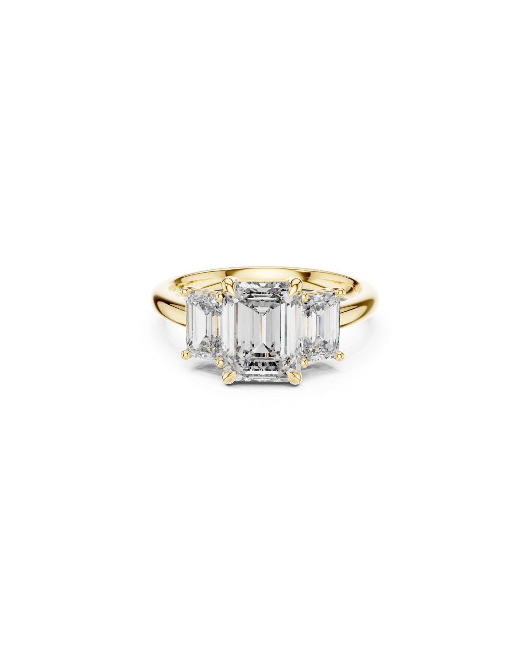 Emerald Shape Lab Grown Diamond Ring
