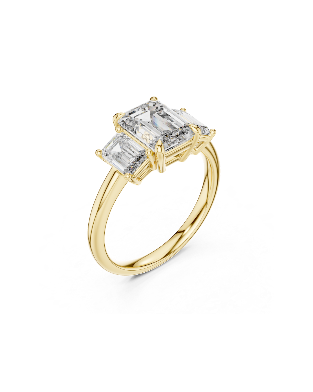 Emerald Shape Lab Grown Diamond Ring