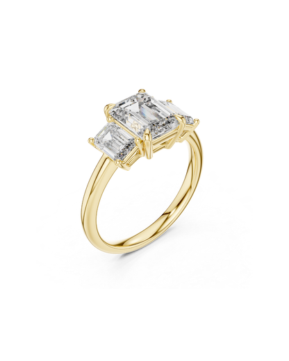 Emerald Shape Lab Grown Diamond Ring