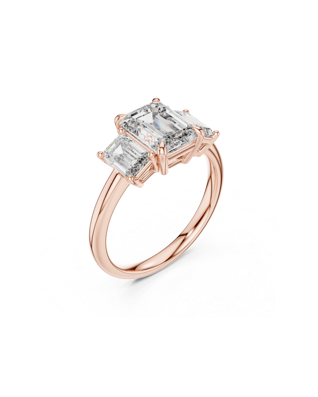 Emerald Shape Lab Grown Diamond Ring