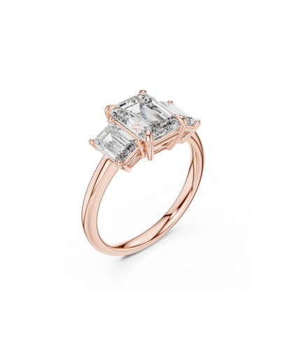 Emerald Shape Lab Grown Diamond Ring