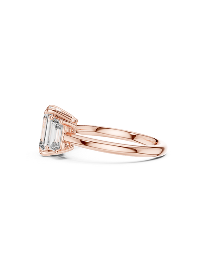 Emerald Shape Lab Grown Diamond Ring