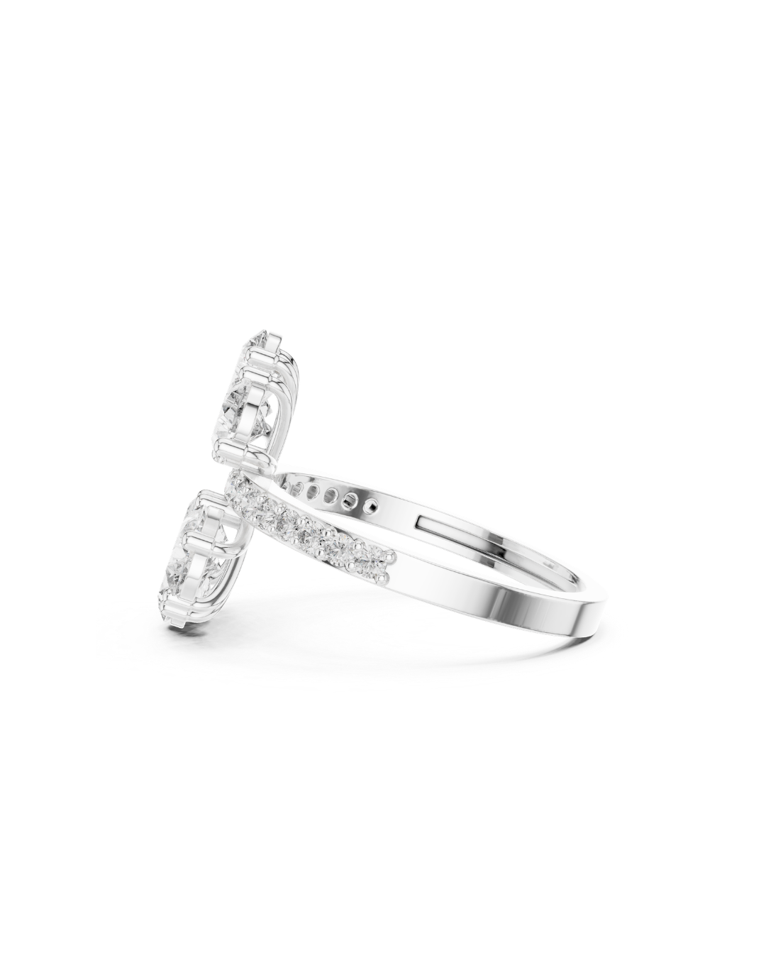 Flower Shape Lab Grown Diamond Ring