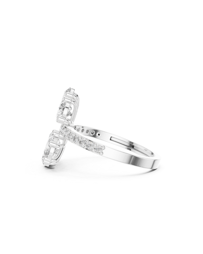 Flower Shape Lab Grown Diamond Ring
