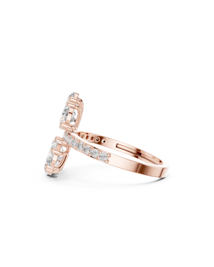 Flower Shape Lab Grown Diamond Ring