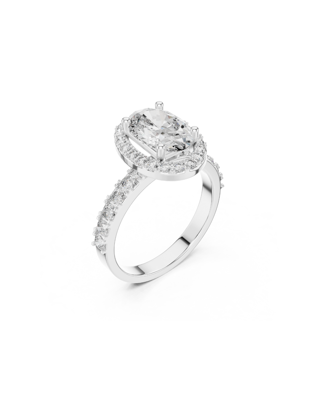 Oval Shape Lab Grown Diamond Ring