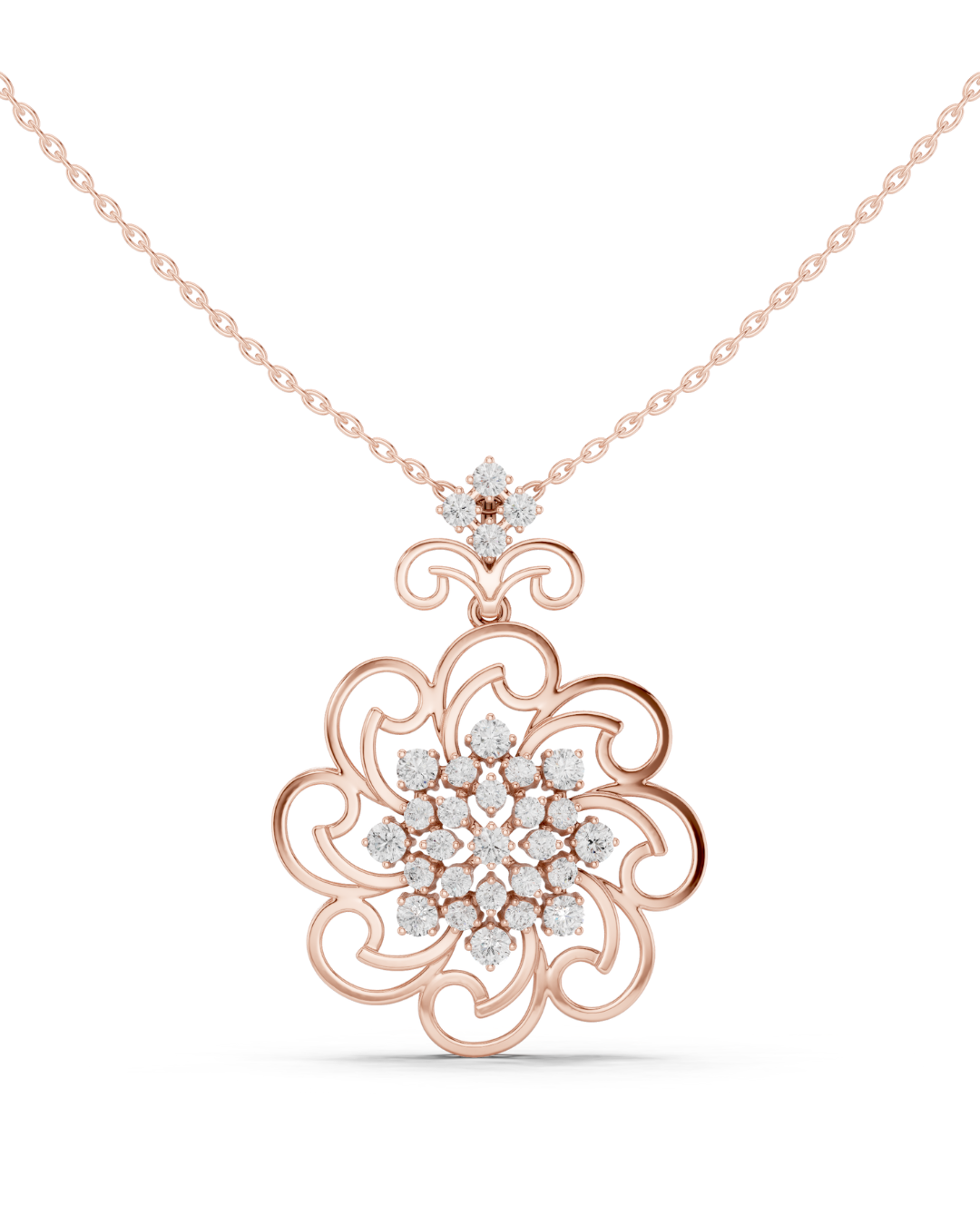 Round Shape 1.03 CT.Diamond Pendal