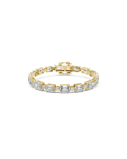Emerald Shape Lab Grown Diamond Bracelet
