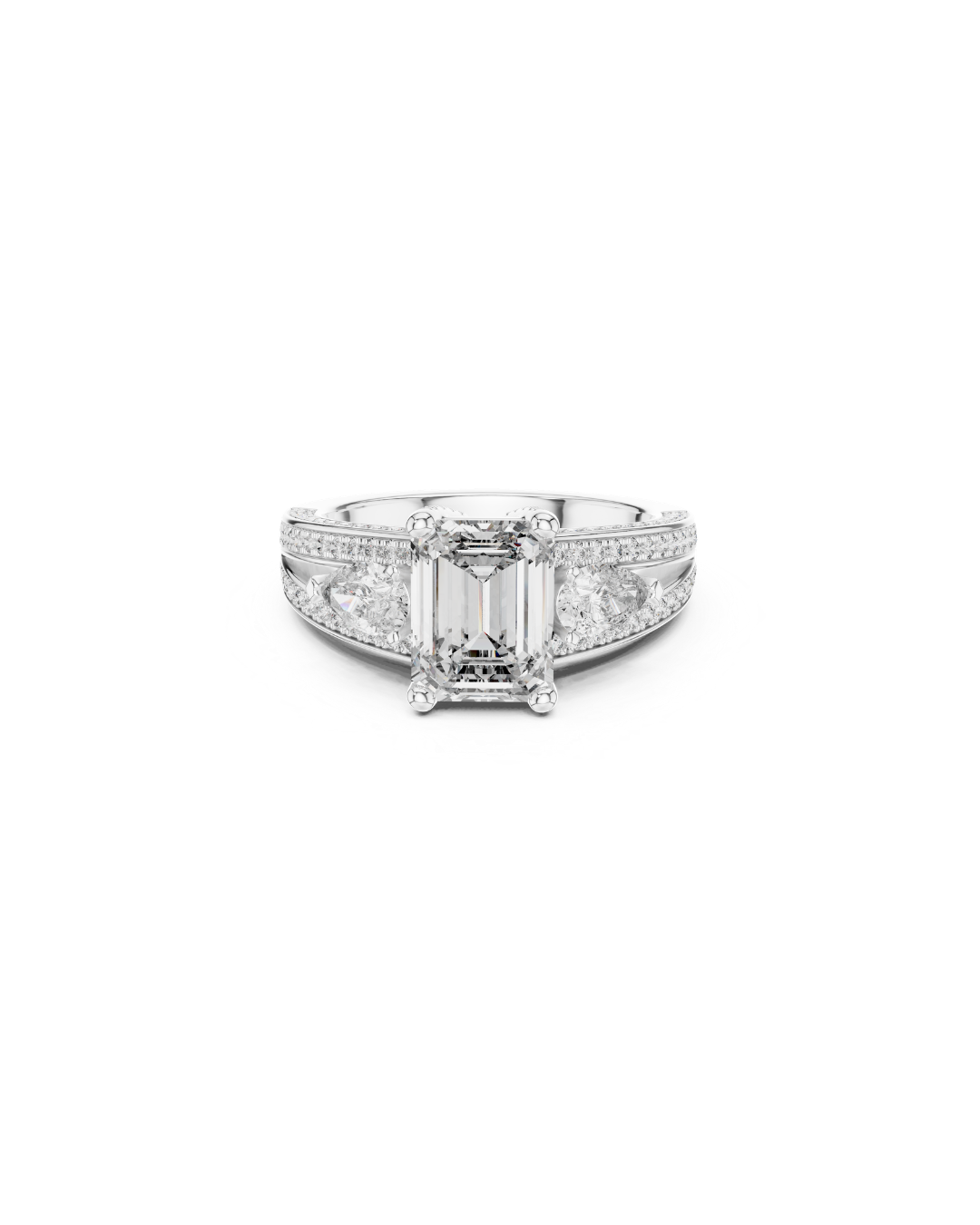 Emerald Shape Lab Grown Diamond Ring