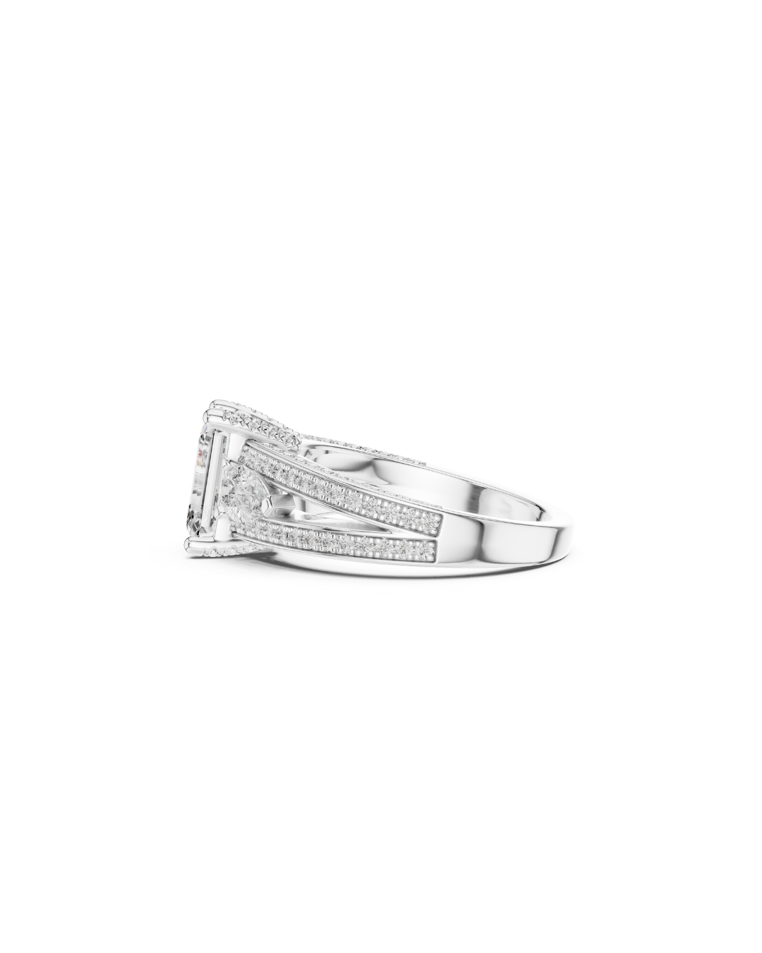 Emerald Shape Lab Grown Diamond Ring