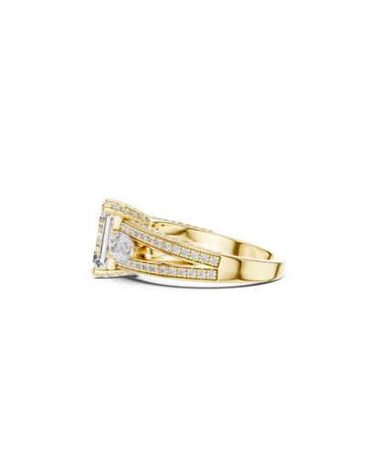 Emerald Shape Lab Grown Diamond Ring