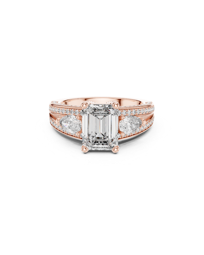 Emerald Shape Lab Grown Diamond Ring