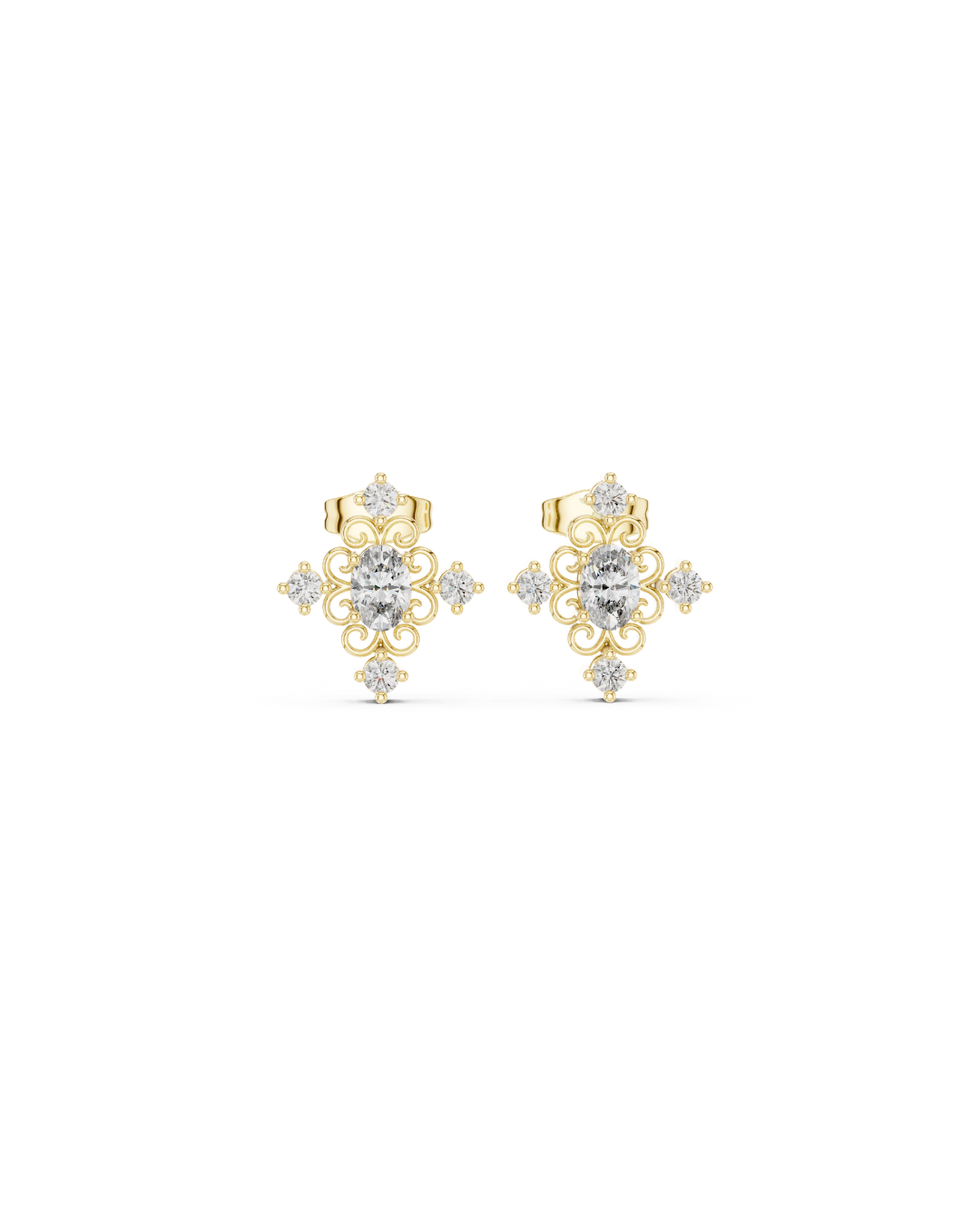 Round Shape Diamond Earring5
