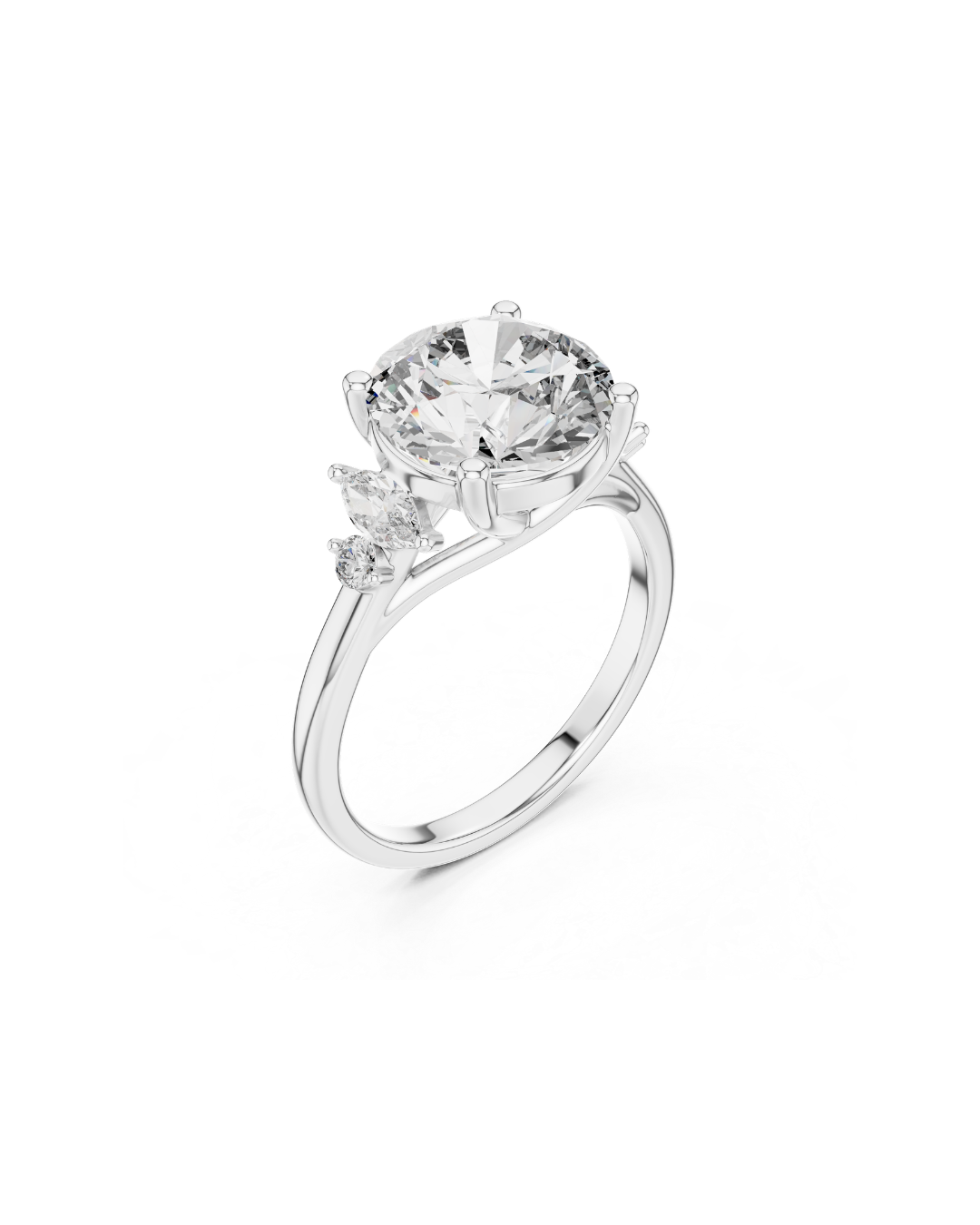 Round Shape Lab Grown Diamond Ring