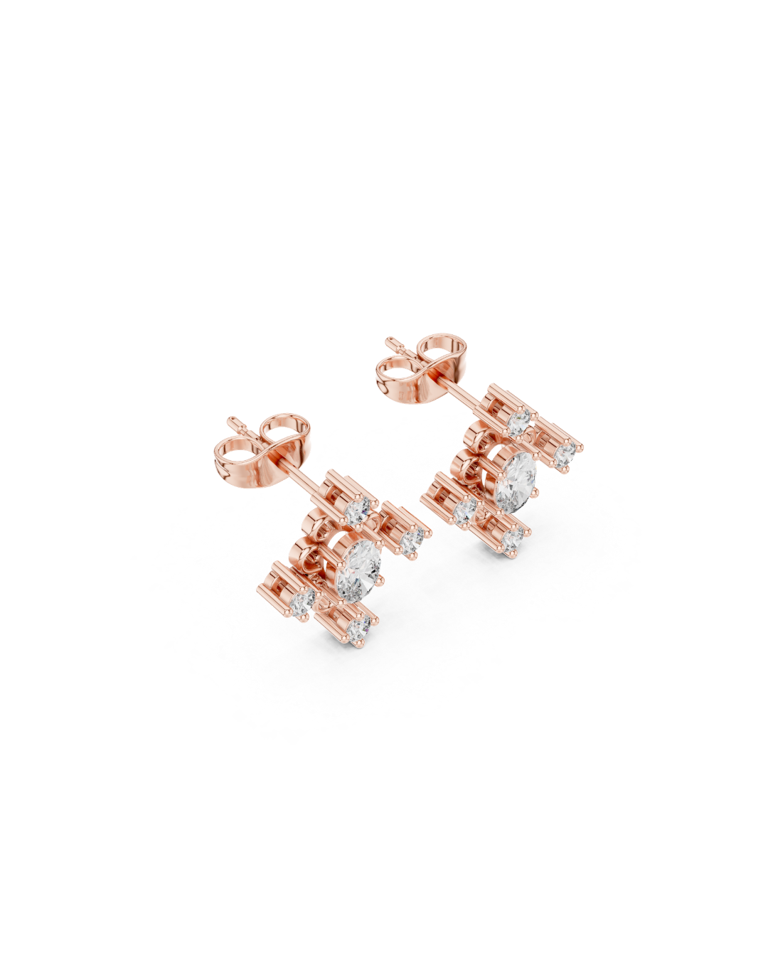 Round Shape Diamond Earring5