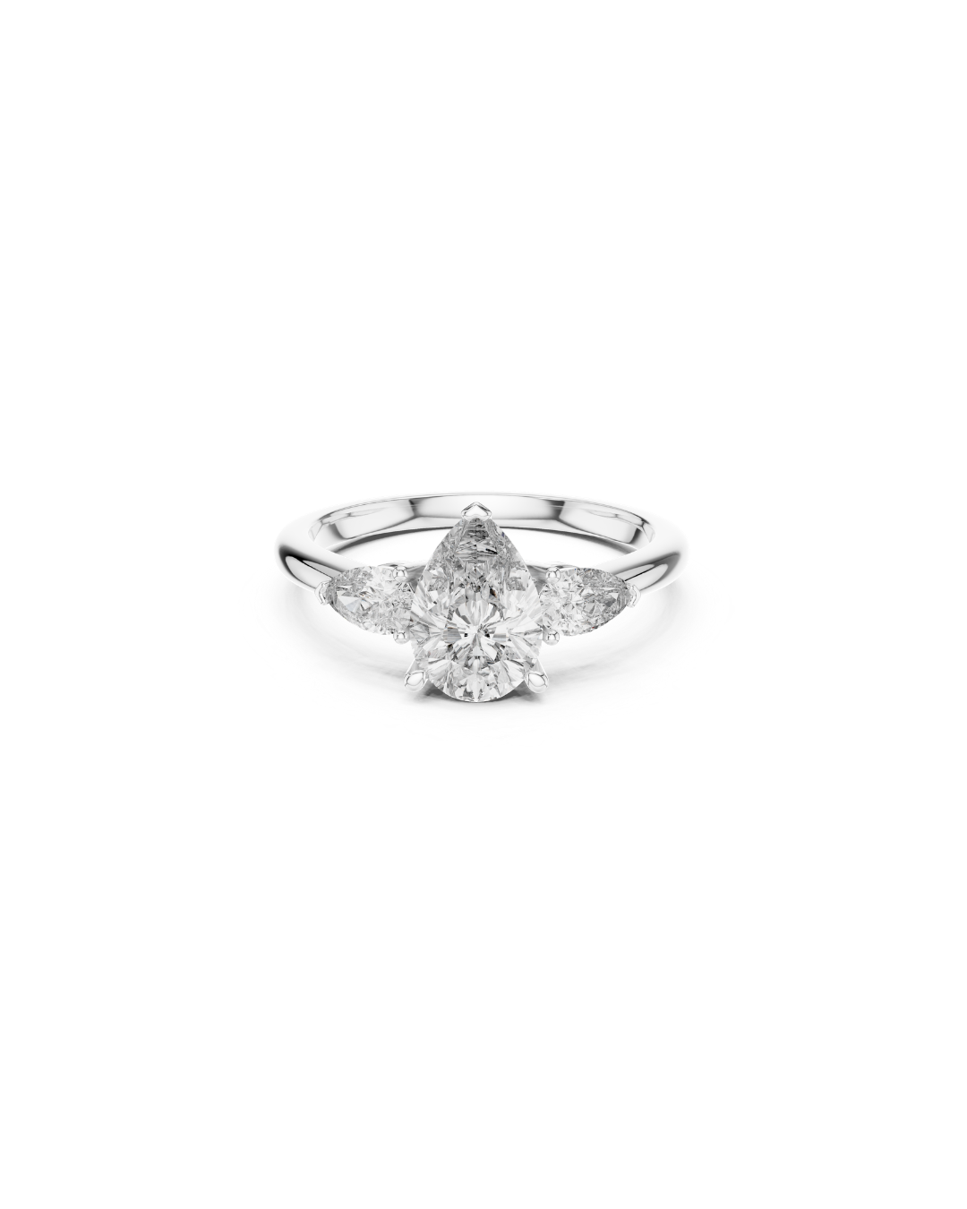 Pear Shape Lab Grown Diamond Ring