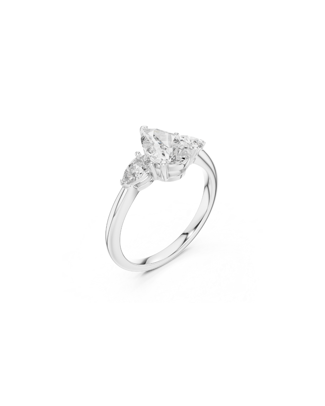 Pear Shape Lab Grown Diamond Ring