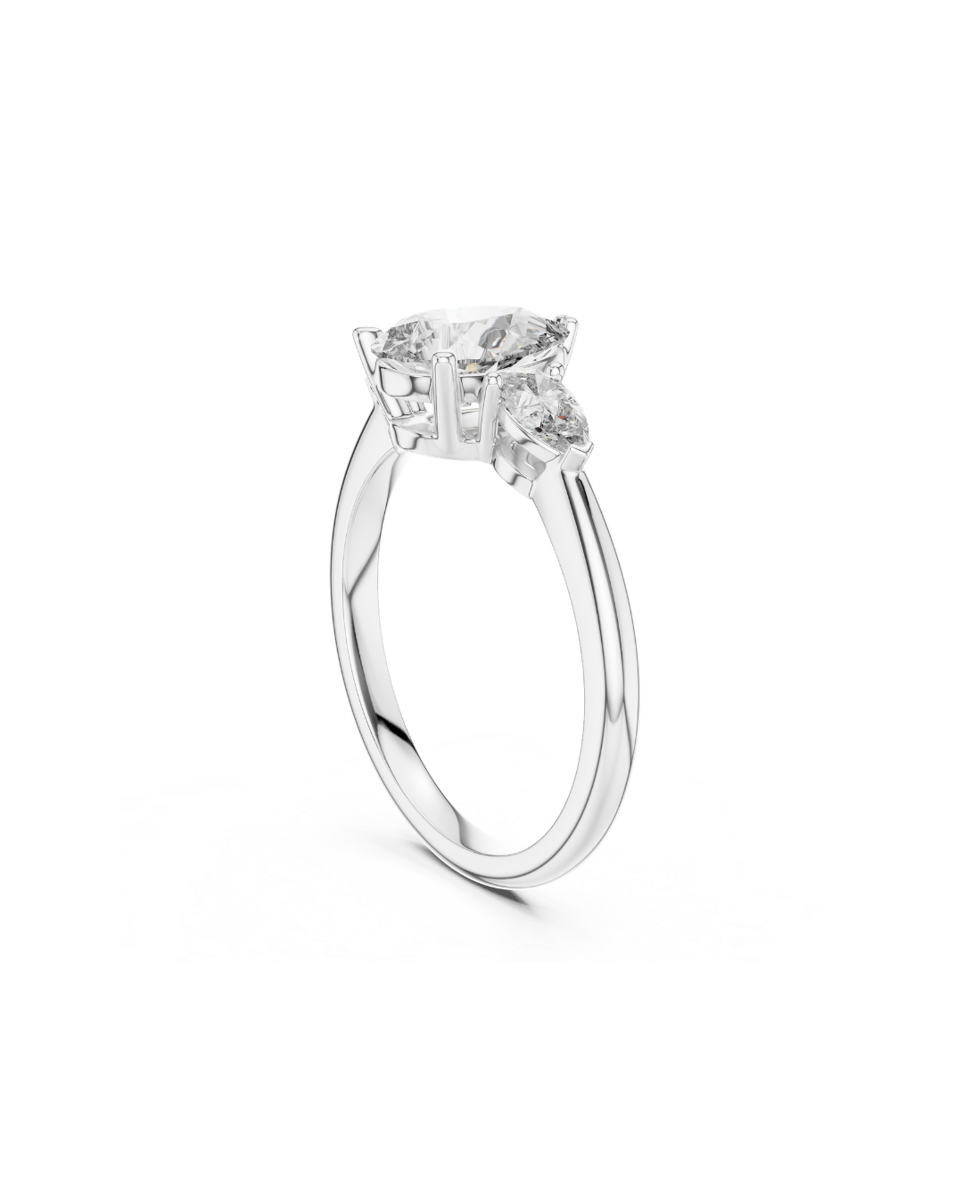 Pear Shape Lab Grown Diamond Ring
