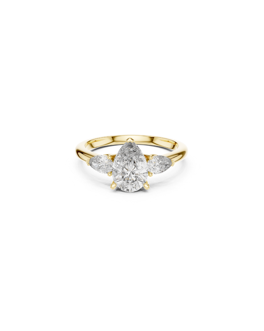 Pear Shape Lab Grown Diamond Ring